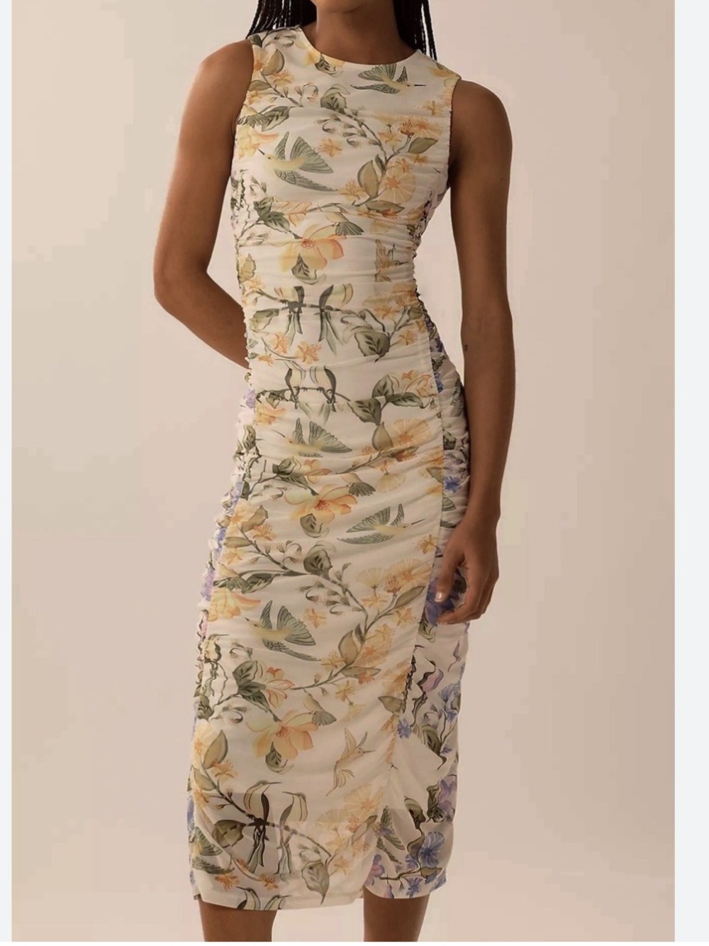 Farm Rio ‘Hummingbird Garden’ Midi Dress • XS